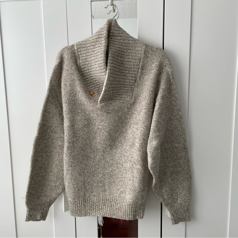 Le Tigre Mens Wool Shawl Neck Sweater Sz. L